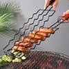Portable BBQ Hot Dog Sausage Grill Basket With Wooden Handle Removable Grill Cage For Garden Party Camping Use
