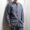 Men's Retro Linen Shirt Jacket with Chinese-Style Buttons for Spring and Autumn