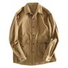 Export Export Leak-Picking OEM Goods Fashion Loose Overalls Long Sleeve Shirt Men's Spring & Fall Bags Trendy Cotton Cloth Tops
