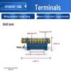 Export-Grade Blue Copper Rail-Mounted Terminal Blocks (6x9 Copper Components) XP0609F