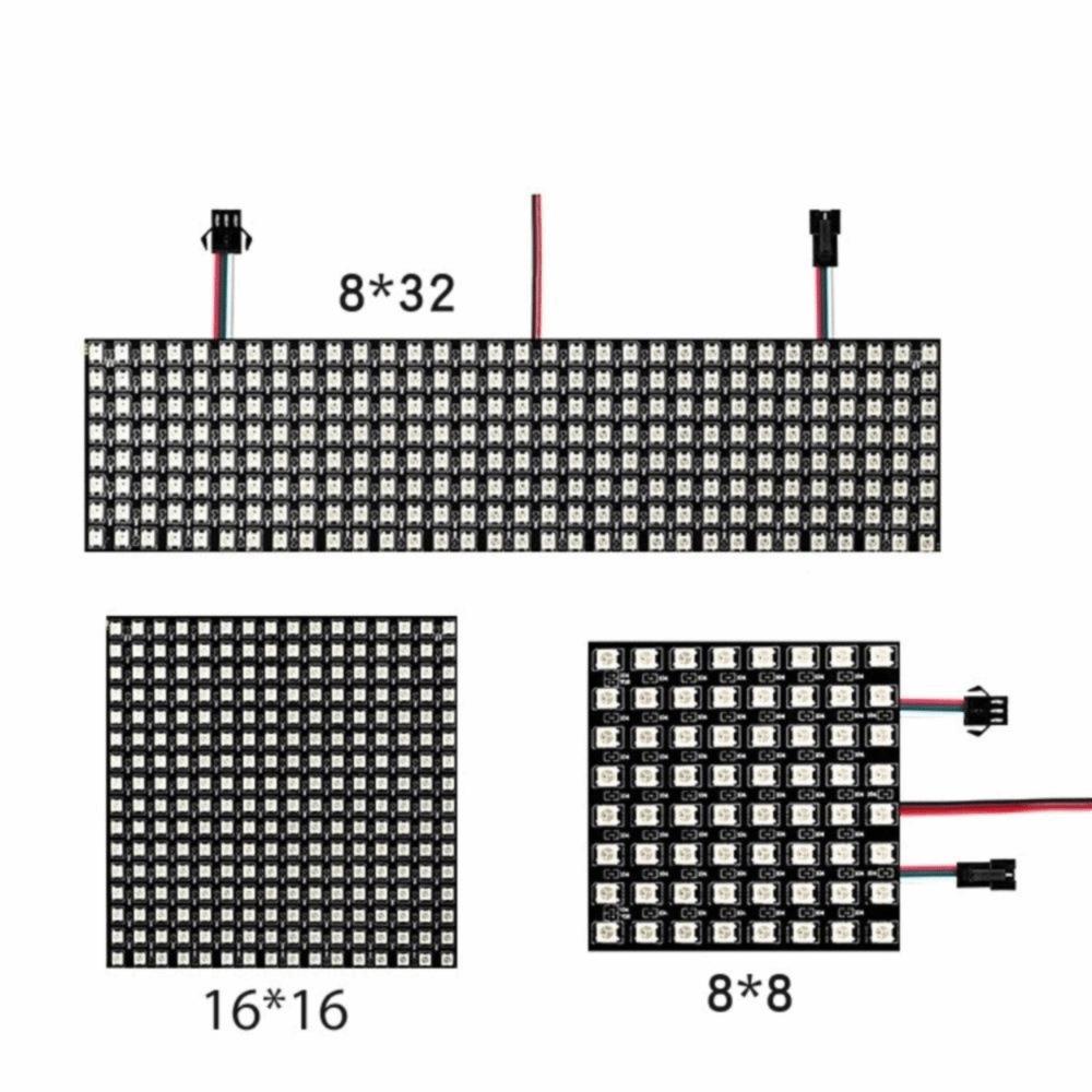 Flexible WS2812B LED Panel DC5V Pixel Screen Module Flexible LED Matrix  Digital Display