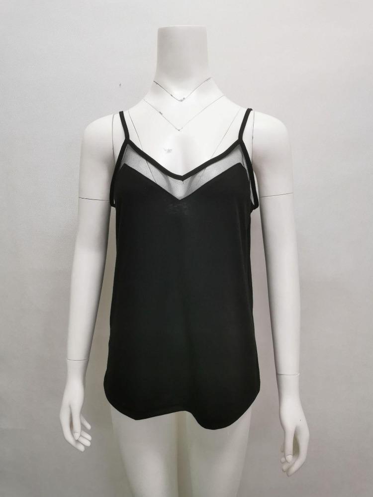 Sexy V Neck Summer Camisole for Women 2024 European American Fashion Top