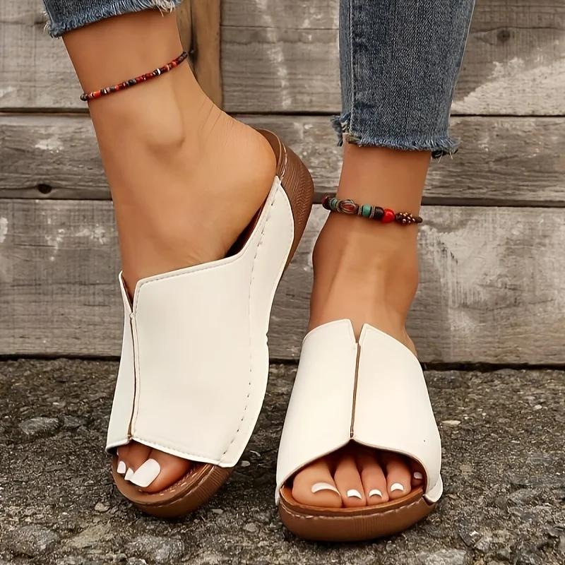 Womens Fashionable Wedge Slide Sandals Ultra-Comfortable,Cushioned Sole, Lightweight Summer Shoes for Stylish Outdoor Adventures