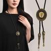 Western Cowboy Bolo Tie Necklace: European American Style Autumn-Winter Casual Lanyard for Women