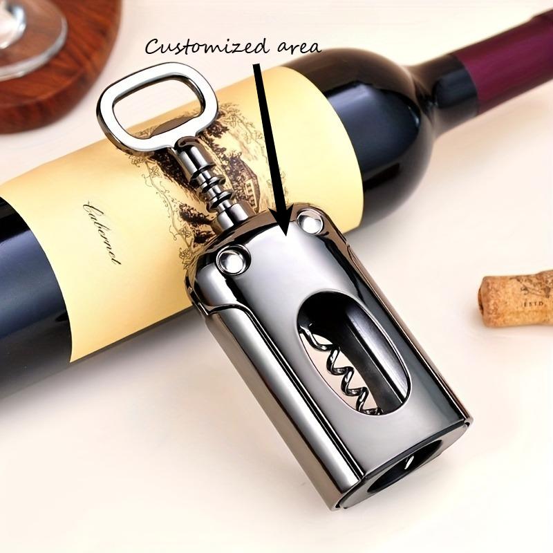 Stainless Steel Wine Bottle Opener with Keychain - Durable, Portable, and Stylish Design for Easy Bottle Opening, Perfect for Kitchen Use