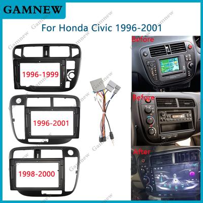9 Inch Car Fascia Frame Adapter For Honda Civic 1996-2001 Android Radio Dashboard Fitting Panel Kit Face Plate