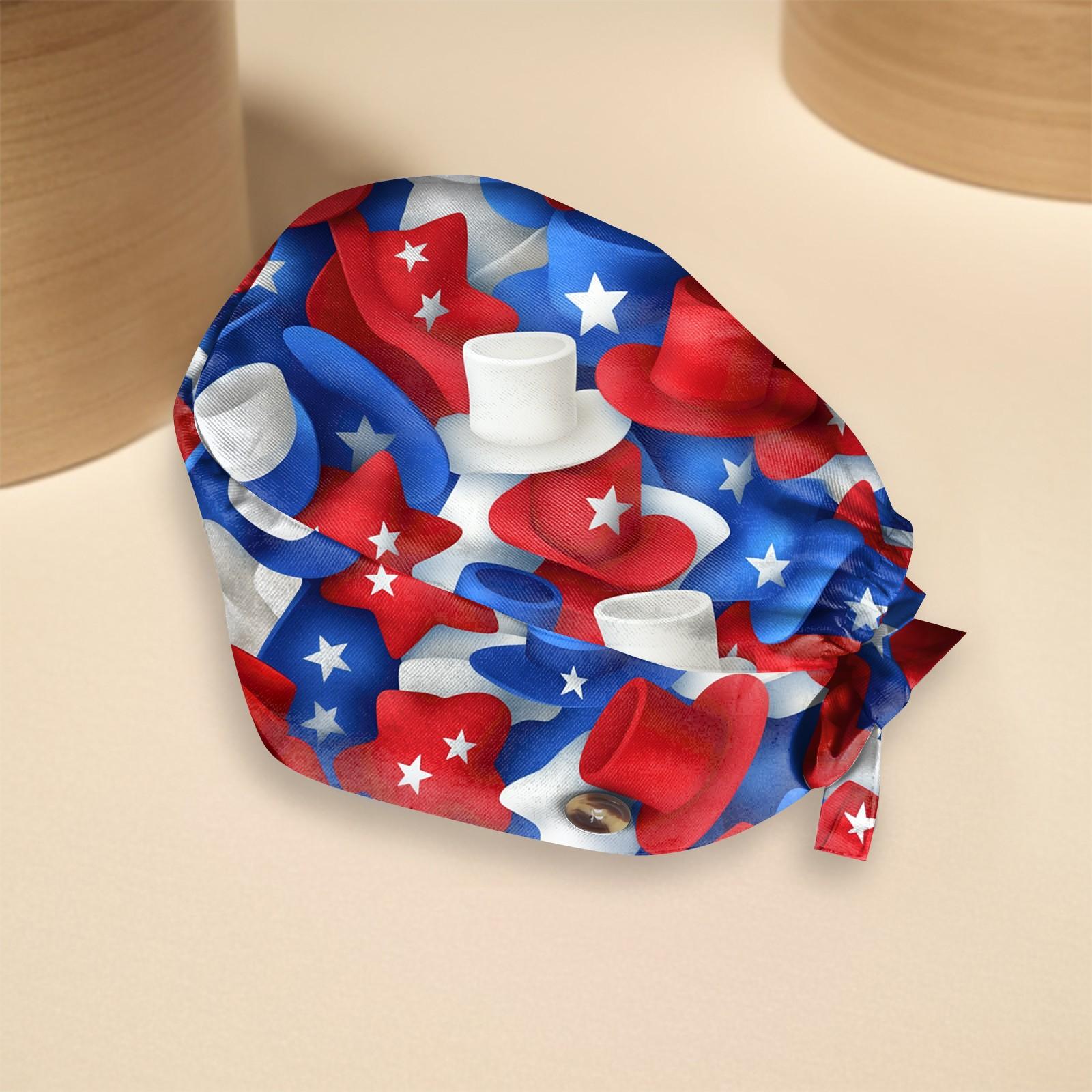 

Модная рабочая шляпа с принтом Повседневная стираемая шляпа Сумка Кепка One Size синий