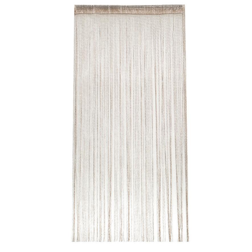 Domácí dekorace moderní minimalistický monochromatický plochý stříbrný lineární závěs dveří