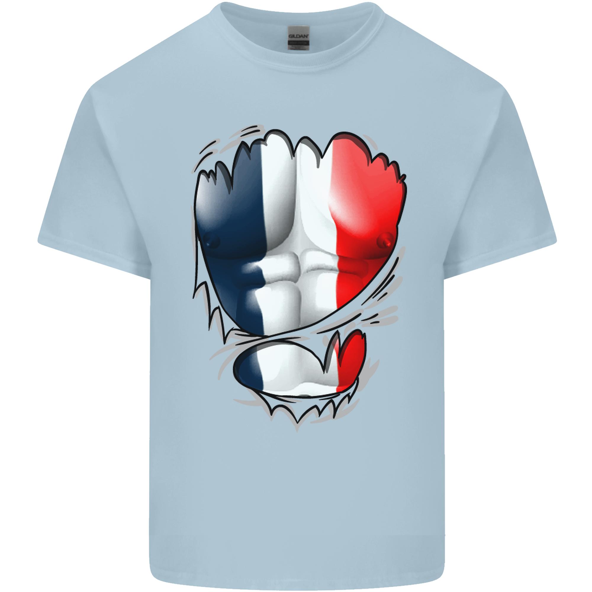 Gym French Tricolour Flag Muscles France Unisexs Light Cotton TShirt S