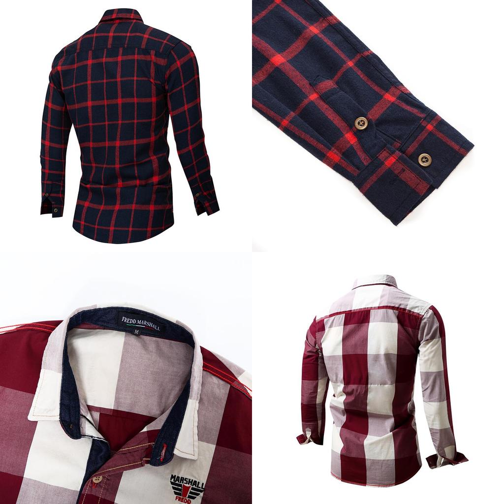 Camicia Casual Elegante da Uomo Slim Fit a Manica Lunga a Quadri Perfetta per Ogni Occasione