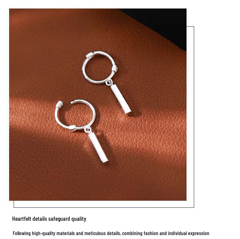 Difeng S999 Срібні сережки-палички для жінок - Елегантний мінімалістичний дизайн