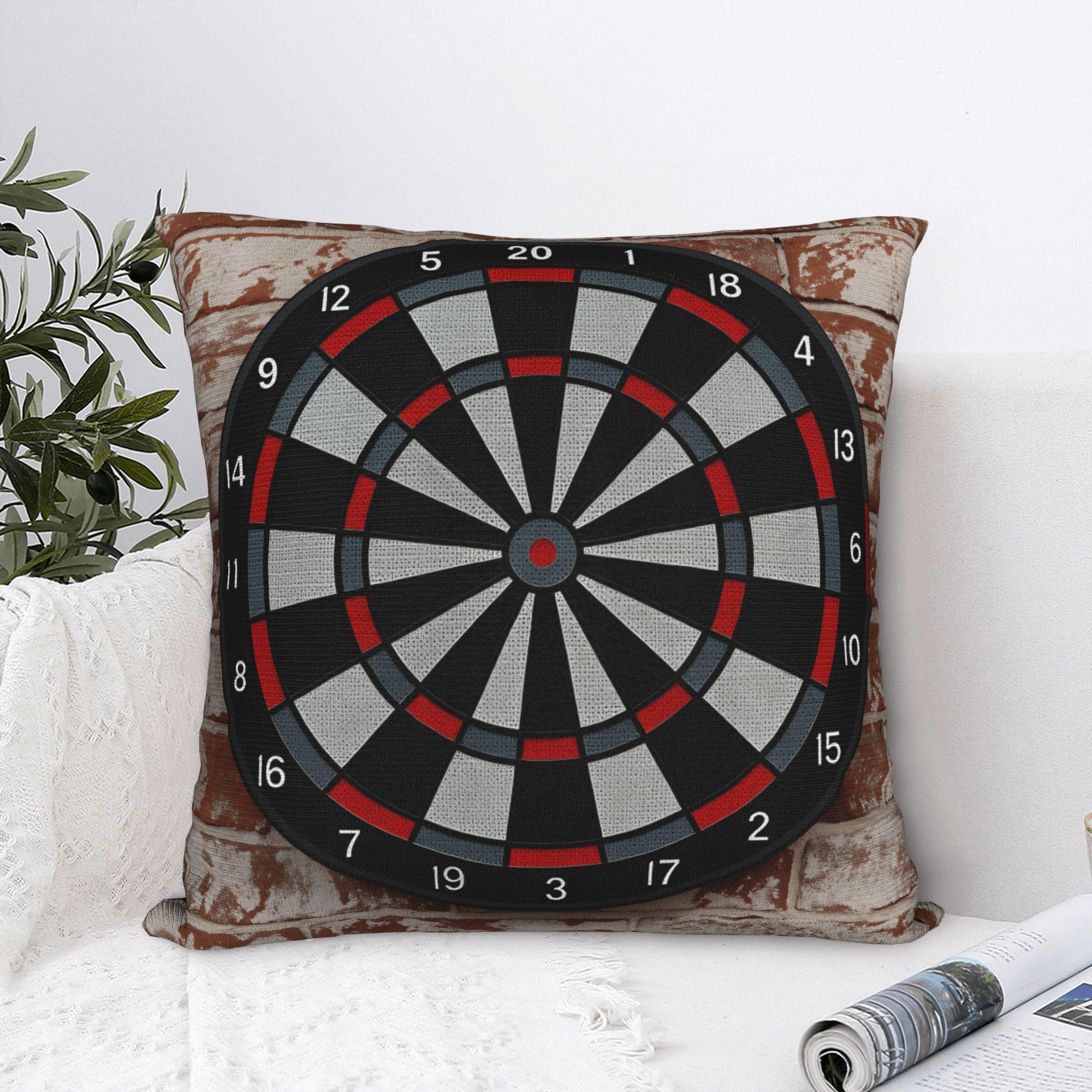 Fine Glasses Unisex Darts Board In Fire Pillow Case Morden Pillow Cover Comfy Pillowcases For Chair Sofa Home Decor