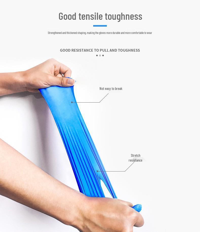 Durable Thickened Nitrile Gloves, Powder-Free, High Elasticity, Food Grade, Waterproof, Oil-Proof, Ideal for Household Cleaning.