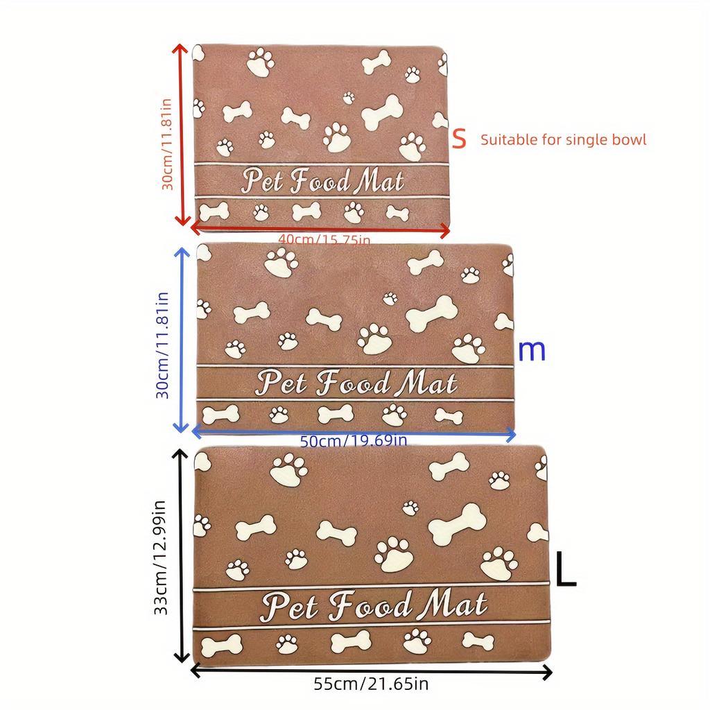 1Pcs Pet Cat and Dog Eating Diatom Mud Mat Feeding Splash-proof Mat Absorbent Quick-drying Household Mat