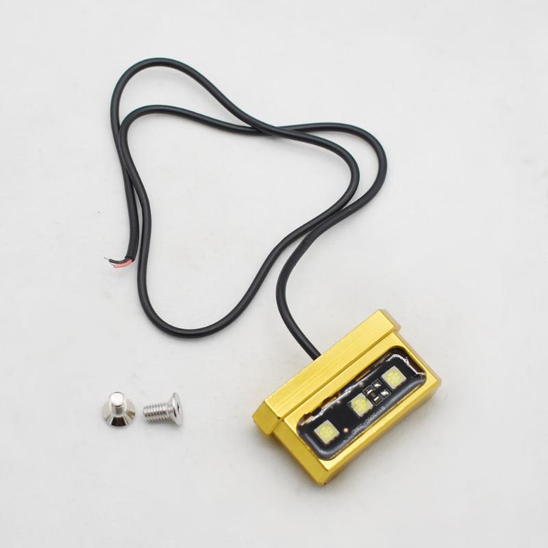 Waterproof Rear Tail Light For Motorcycles, LED Mini License Plate Light With 12V CNC Aluminum Alloy Mounting Bracket