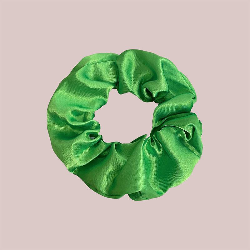 8Pcs  Satin Fabric Sausage Loop Hair Rings Set Solid Colour Fabric Loop Hair Rope Hair Scrunchies Scrunchy Black Coffee