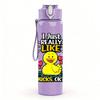 1PC Duck Duck Goose Joke Cartoon Print 750ml Color Plastic Sports Water Bottle Leakproof Flip Straw Lid Suitable for Sports Office Home Use