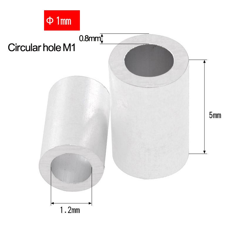 M1 To M10 Full Size Steel Wire Cable Rope Fixing Clip Circular Aluminum Ferrules Round Crimping Loop Clamps Quantity 10--200pcs