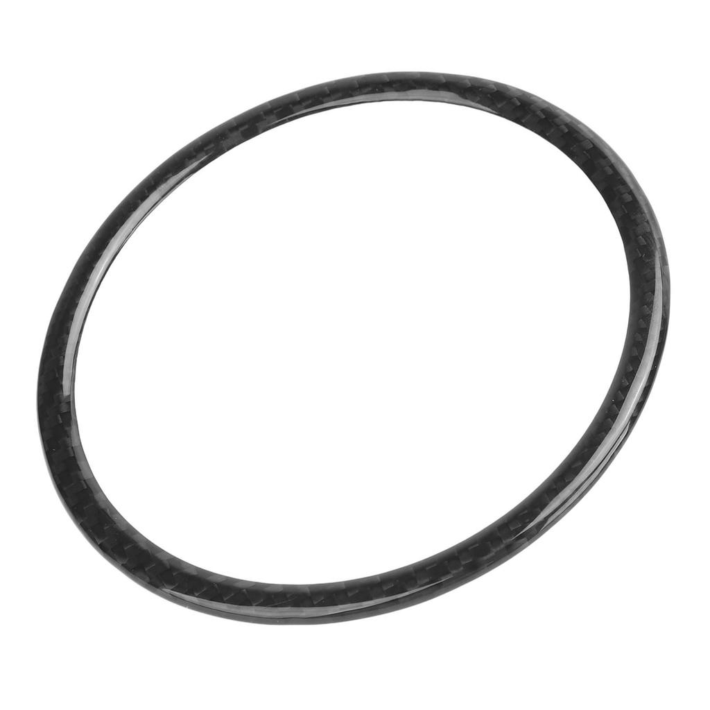 Lenkrad-Zierring Kohlefaser Lenkrad-Mittelteil-Ring Aufkleber Ersatz für Fiat 500 2020 bis 2023