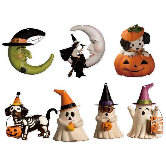 Decorazione Auto Halloween Ciondolo 2D Piatto per Specchietto Retrovisore Auto per Auto Zaino Albero di Natale Accessori Interni Auto