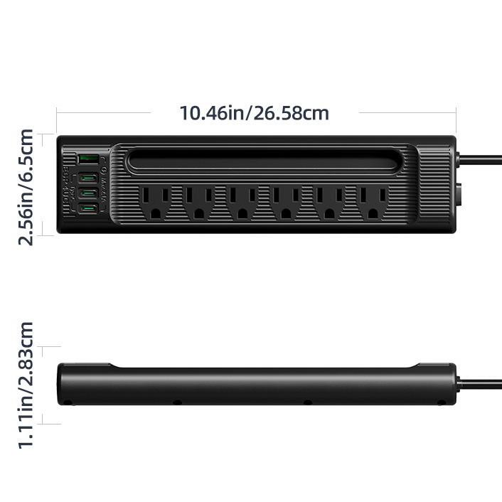American Standard USB Power Strip: Safe & Durable Converter Plug for US, Mexico, Canada, Taiwan