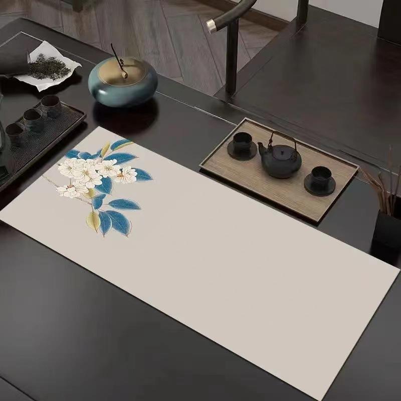 Household Teacup, Tea Table Mat, Kitchen Diatom Mud Drain Mat, New Chinese Long Coffee Table, Thermal Insulation and Absorbent Tablecloth, Spot
