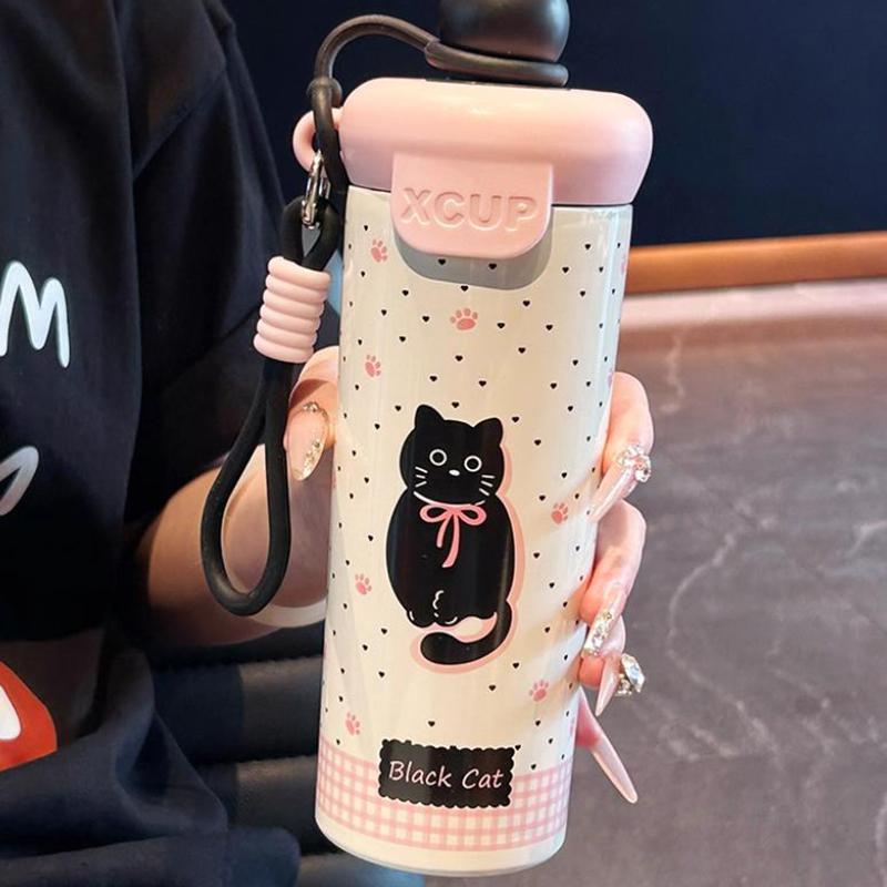 650Ml Vacuum Cup High-Capacity With Lifting Rope 316 Stainless Steel Cup Insulation Or Cooling Thermal Mug For Boys And Girls