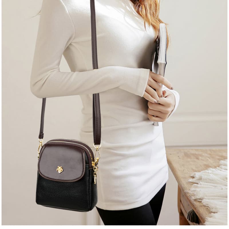 Crossbody bag leather mobile phone bag