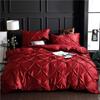 Satin Bedding Set King Wine Red Silk Like Satin Duvet Cover Set Luxury Soft Burgundy Comforter Cover Adults Bedroom Decor Chic Luxurious Sil