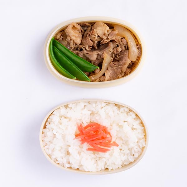 CORETARI Bento Microwave and Dishwasher Small White (Coretari) Japanese-Made Box, Two-Tier, 430ml, Safe, Oval,