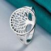 URMYLADY 925 Sterling Sølv The Tree Of Life 7-10 Ring For Kvinner Bryllup Sjarm Forlovelse Mote Enkle smykker