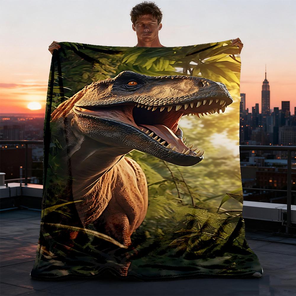 1pc Dinosaur, Prehistoric Outdoor Blanket, Soft And Comfortable Blanket 75X95CM