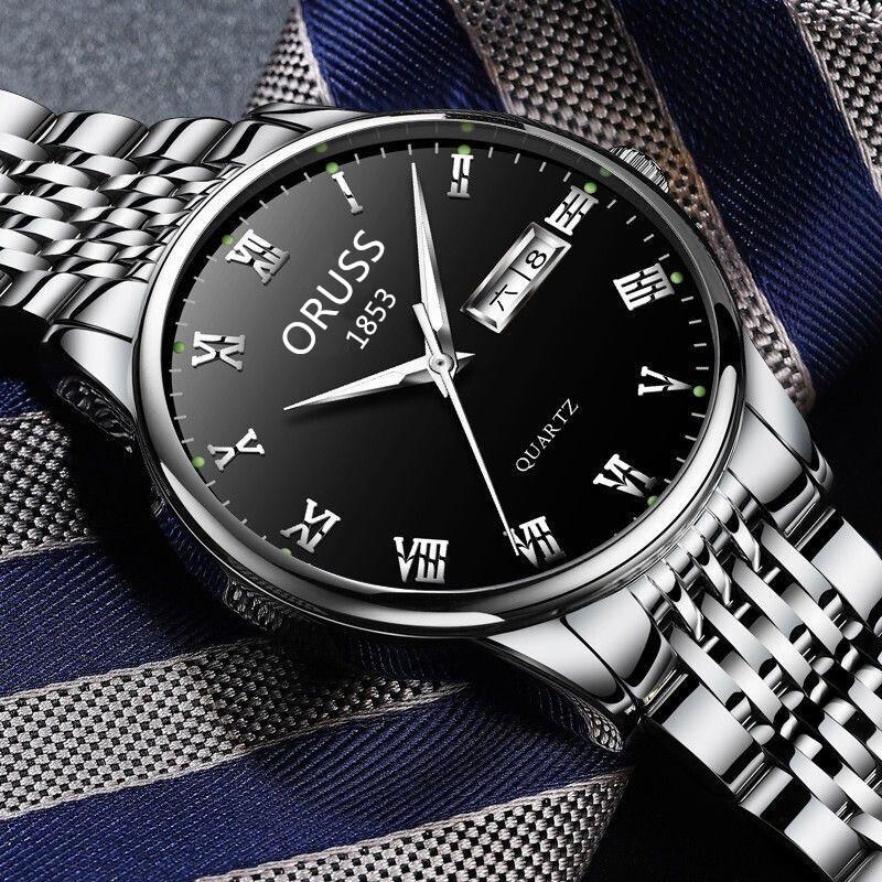 Time Personalized Waterproof Men'S Large Unique Dial Design Business Men'S Watch Soft Steel Belt Trendy Men'S Watch