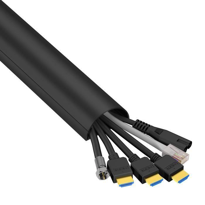 Goulotte Électrique - D-Line - 1M5025B - Demi-Cercle - 1m Longueur - Noir