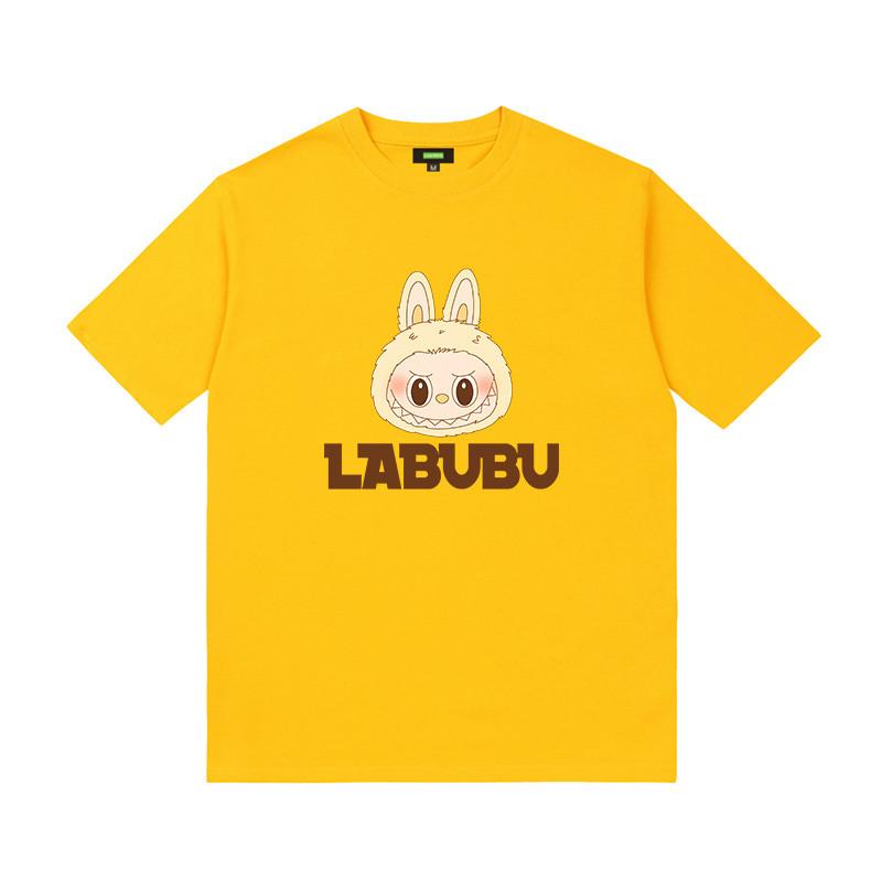 Labubu printed short-sleeved T-shirt men's and women's round neck top