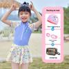 2024 Girls' Cute Skirt-Style One-Piece Swimsuit: Short Sleeve, Sun Protection, Quick-Dry. Sizes for Young To Middle-Aged Kids.