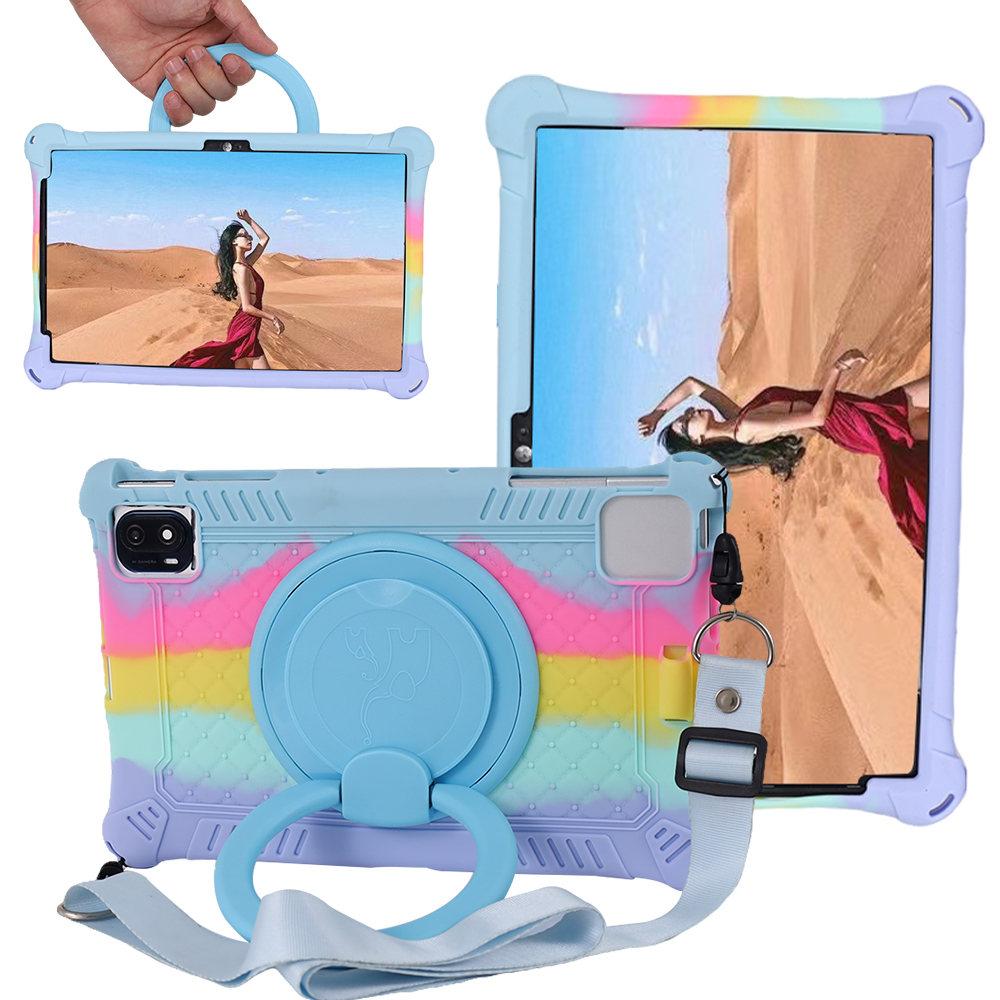 360 Rotating Soft Silicone Kids Safe Case For OPPO Pad Air 10.36inch Handle Kickstand Protective Tablet Cover