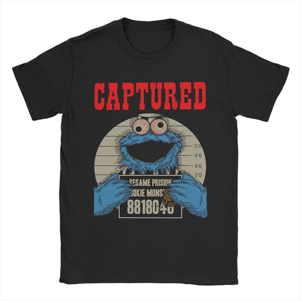 Sesames Streets Elmo T Shirt Unisex Womens Cotton Humor TShirts Round Collar Oscar Tees Short Sleeve Clothing 4XL 5XL