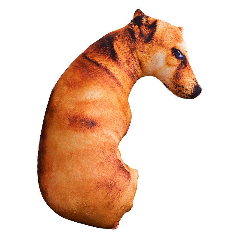 Almohada En Forma De Perro Realista 3D | Tamaño 50x20 Cm (19.7 Pulgadas) | Peluche Suave, Relleno De Algodón, Ideal Para Decoración Y Regalo