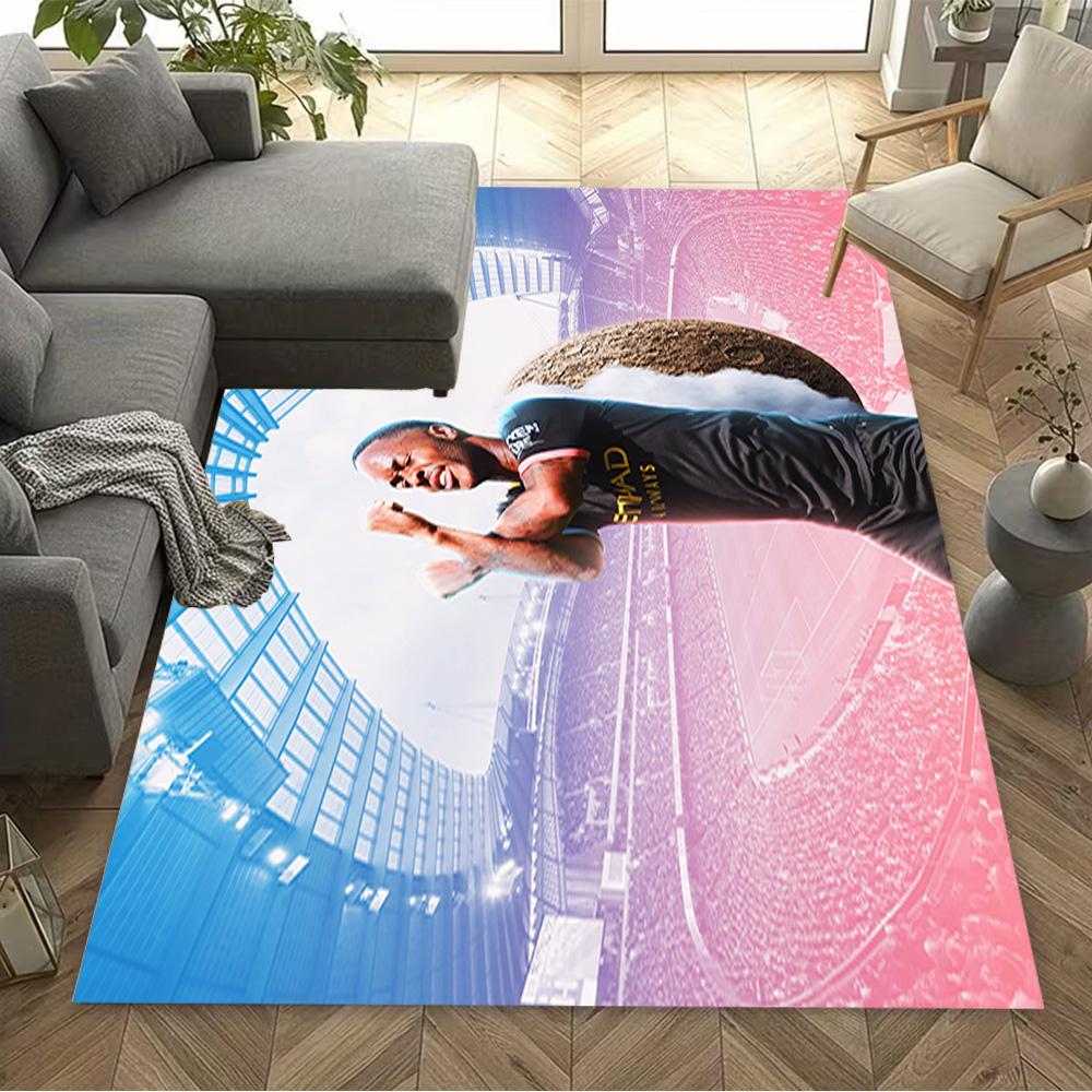 Football Player Celebration Floor Mat Perfect for Game Room Foyer Playrooms Balcony Anti-slip Rug Decorate Offices Birthday/Christmas Gift