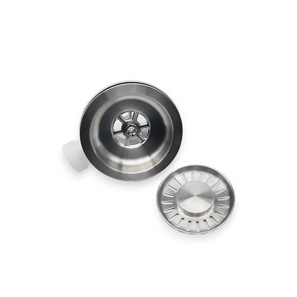 Overflow Protected Kitchen Sink Drain Downcomer 110114MM Stainless Steel Strainer with Pull Up Drain Mechanism
