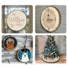 Round Arts and Crafts Christmas Decorations Wood Center Decoration DIY Handmade Country Wedding Decoration