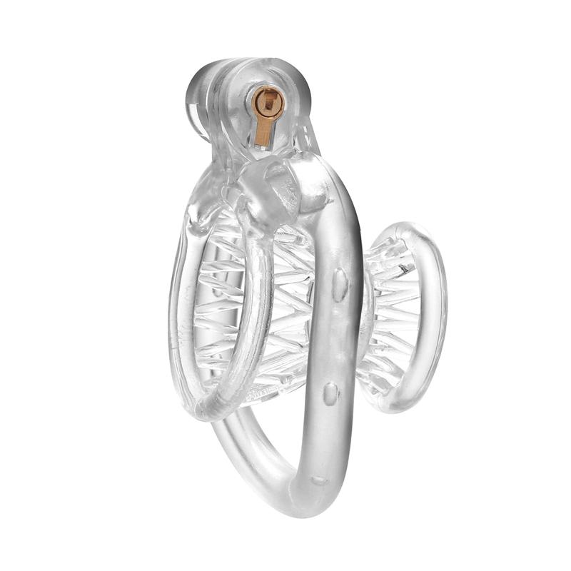 2025 New Male Negative Chastity Cage 4 Colors Cock Cage Abstinence Control Sissy Penis Lock with 4 Size Rings Adult Products