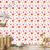 Wallpaper Flowers White and Coral for Living Room and Bedroom 50x1000
