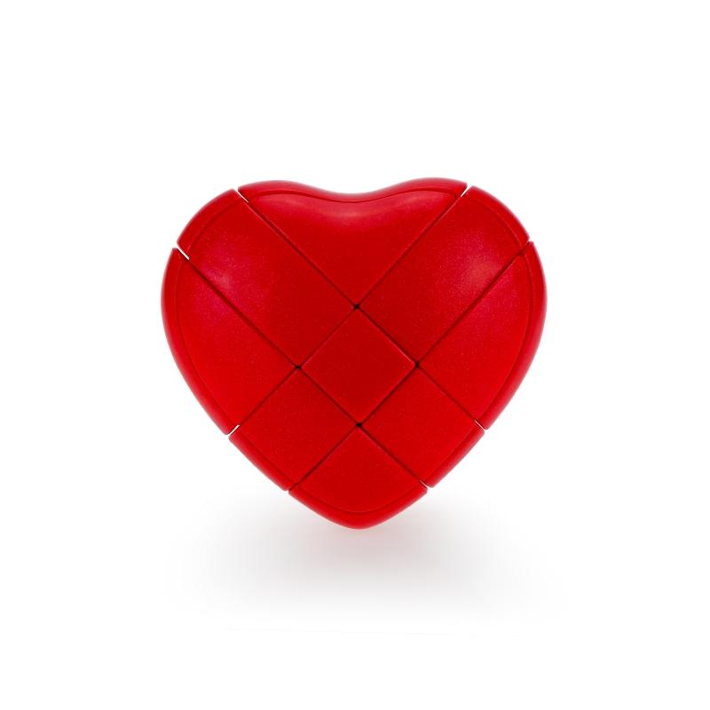 Non-Toxic Yongjun Heart Shaped Puzzle 3X3X3 Plastic Magic Cube Educational Toys