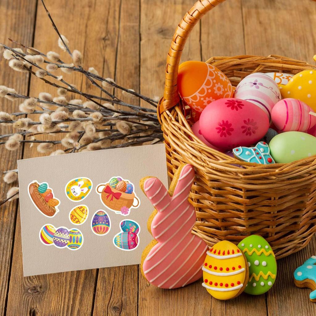 Cute Cartoon Easter Egg Diy Stickers For Kids Interactive Family Fun Pack Of 16