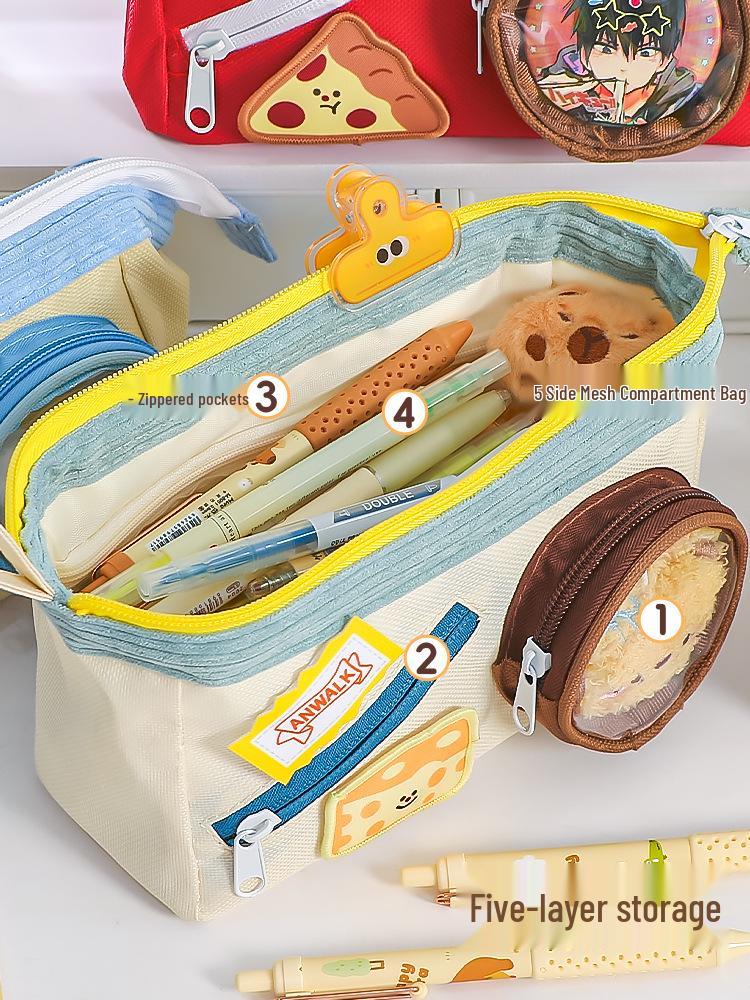 Cute High Capacity Pencil Case - Stylish Stationery Box for Students