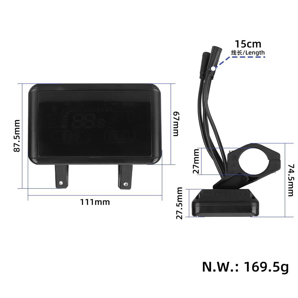 Xbot-T8 48V LCD Meter Digital Display Instrument For Zwheel ZRino 2022 Electric Scooter Meter Accessories