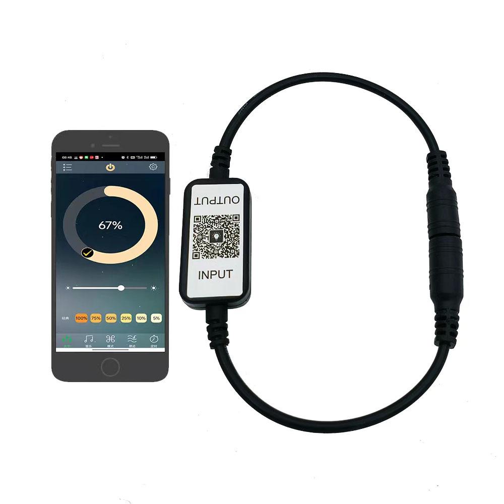 11-Key Mini Bluetooth LED Strip Controller: Monochromatic Dimming & Color Adjustment