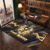 Pittsburgh Penguins Personalized Crystal Velvet Carpet, Customized Name Text Soft Anti‑Slip Rug for Living Room Bedroom